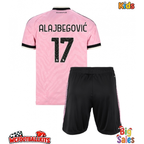 Juventus Kerim Alajbegovic #17 Replica Away Stadium Kit for Kids 2026-27 Short Sleeve (+ pants)